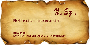 Notheisz Szeverin névjegykártya
